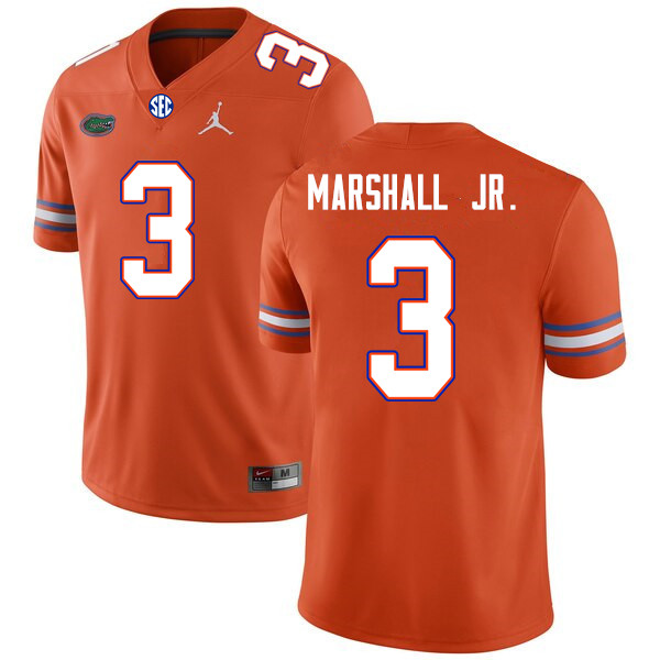 Men #3 Jason Marshall Jr. Florida Gators College Football Jerseys Sale-Orange